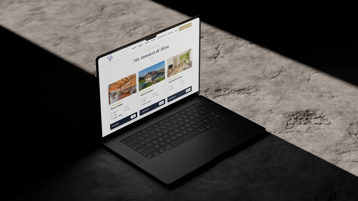 Site internet réalisé par Kinome affiché sur un ordinateur portable
